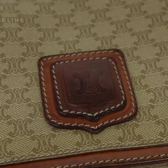 CELINE Macadam Canvas Shoulder Bag PVC Beige Auth - Picture 10 of 16